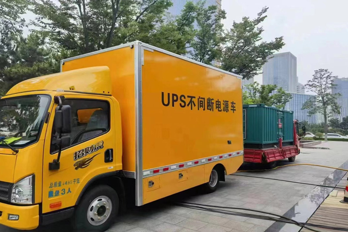 安源发电机租赁施工现场