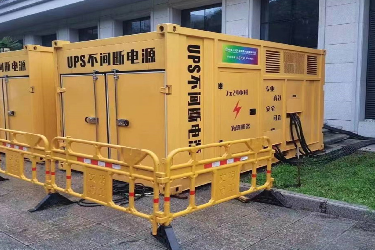 安源发电机租赁施工现场
