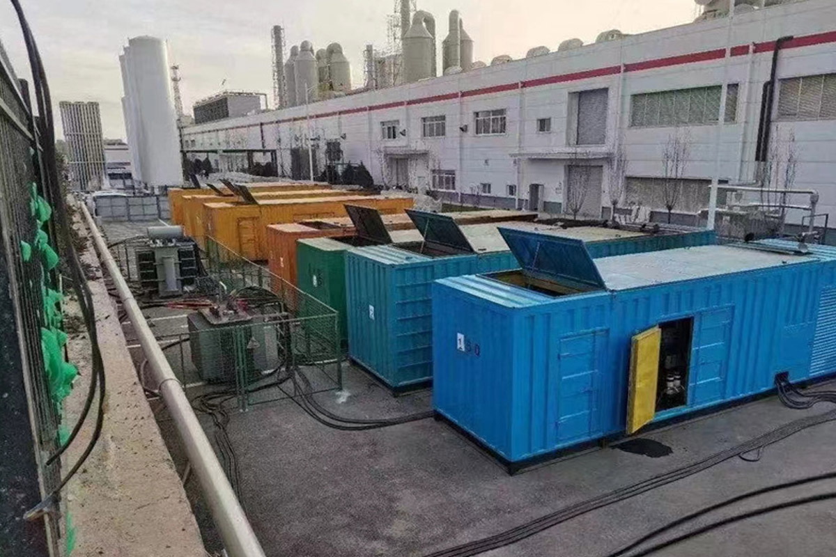 安源发电机租赁施工现场